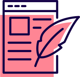 Wynajem sali szkoleniowej 9 Ikona notatki z piórem symbolizująca doświadczonych prowadzących Coffeedesk