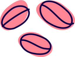 Ikona ziaren kawy w stylu Coffeedesk